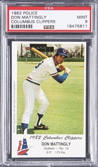 1982 Police Columbus Clippers Don Mattingly - PSA MINT 9 – None Graded Higher!